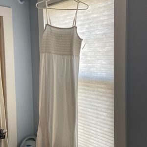 White cotton maxi dress NWT